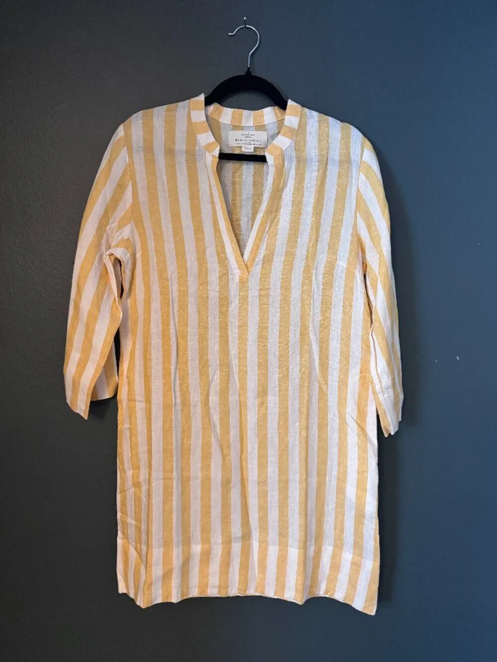 NWT Trovata Birds of Paradis Lucca Linen Stripe w/Pockets! - Picture 3 of 8